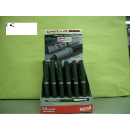 ROTULADOR UNI-BALL MICRO GRIP 0,5  EXPOSITOR 36UN ^