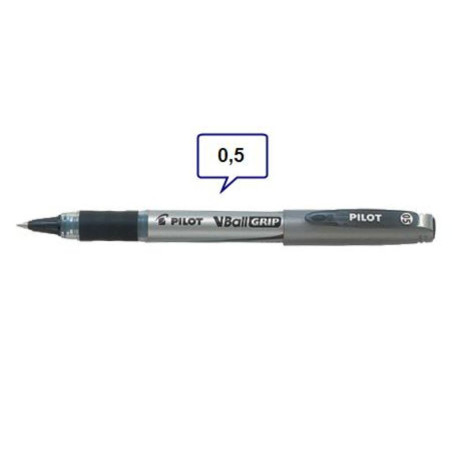 ROTULADOR PILOT V-BALL GRIP 0,5 PUNTA CONICA NEGRO C/12U ^