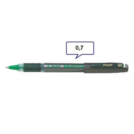 ROTULADOR PILOT V-BALL GRIP 0,7 PUNTA CONICA VERDE C/12U ^