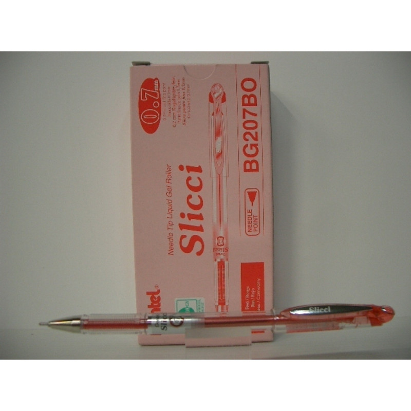 ROTULADOR PENTEL SLICCI ROLLER BG207 ROJO C/12U ^