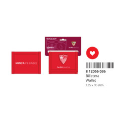 BILLETERA CON CABECERA SEVILLA FC CORPORATIVA 812056036 9,5*12,5 SAFTA22