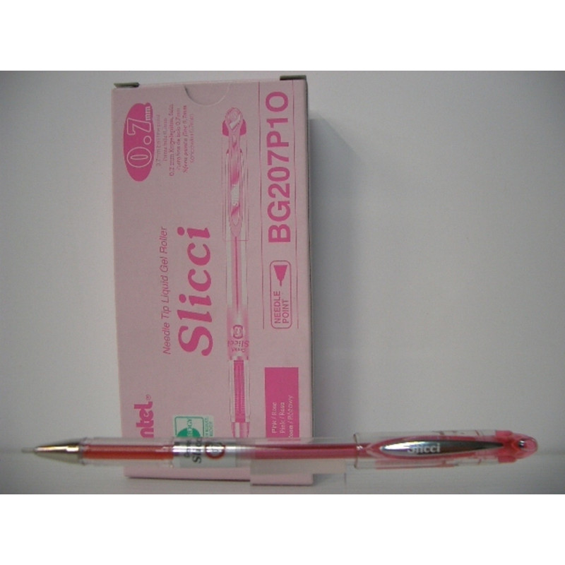 ROTULADOR PENTEL SLICCI ROLLER BG207 ROSA C/12U ^