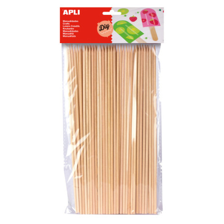 PALOS DE PINCHO DE MADERA NATURAL 50u. APLI 13483