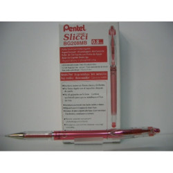 ROTULADOR PENTEL SLICCI ROLLER BG208 METALIC ROJO C/12U ^