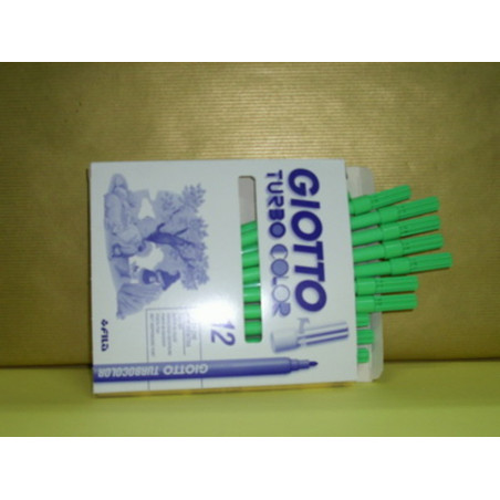 ROTULADOR GIOTTO TURBO COLOR FILA VERDE CLARO C/12U 485018