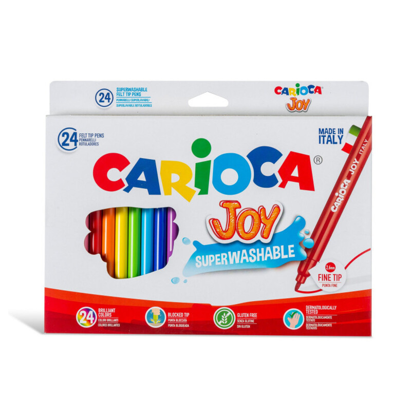 ROTULADOR CARIOCA JOY CARTON 24 COLORES