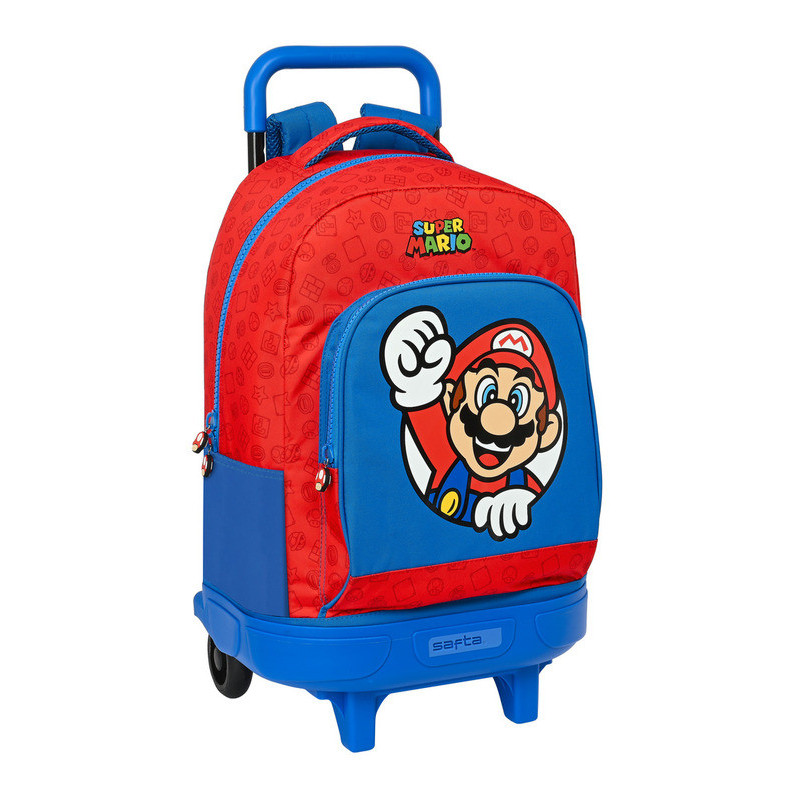 MOCHILA GDE. C/RUEDAS COMPACT EXTRAIBLE SUPER MARIO SAFTA23 ENERO 612108918
