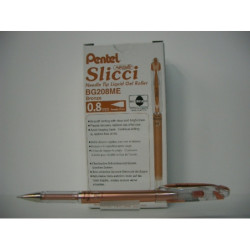 ROTULADOR PENTEL SLICCI ROLLER BG208 METALIC COBRE C/12U ^