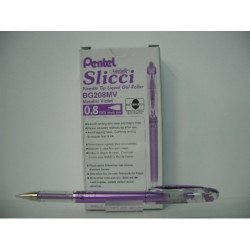 ROTULADOR PENTEL SLICCI ROLLER BG208 METALIC VIOLETA C/12U ^