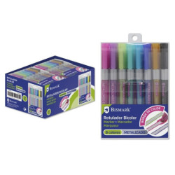 ROTULADOR PAMPY PLATA BORDE COLOR METAL + PASTEL BLISTER 8U POESSA 327906