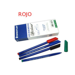 ROTULADOR STAEDTLER OFFICE-LINER 3330 ROJO C/10U ^