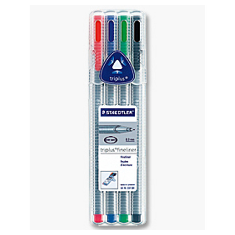 ROTULADOR STAEDTLER 334 TRIPLUS FINELINER  4 COLORES
