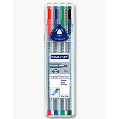 ROTULADOR STAEDTLER 334 TRIPLUS FINELINER  4 COLORES