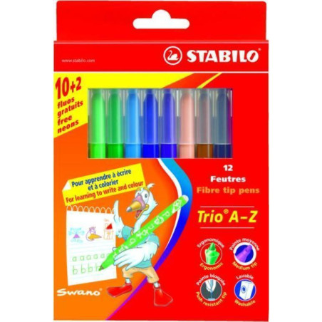 ROTULADOR STABILO TRIO AZ  10+2 COLORES