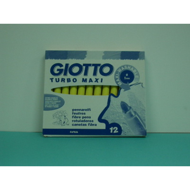 ROTULADOR GIOTTO TURBO MAXI FILA AMARILLO C/12U 456002