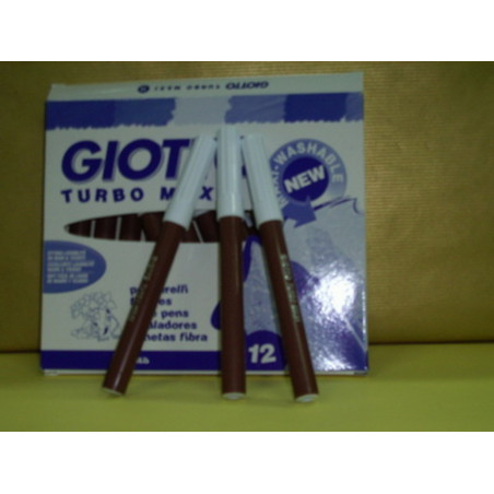 ROTULADOR GIOTTO TURBO MAXI FILA MARRON C/12U 456016