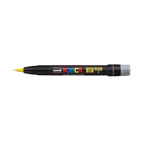 MARCADOR UNI-BALL POSCA PCF-350 PUNTA PINCEL AMARILLO -2- 146613000