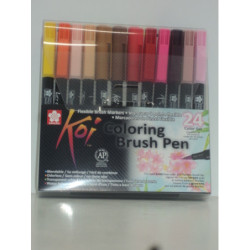 ROTULADOR KOI SAKURA COLORING BRUSH PEN 24 COLORES XBR-24A PUNTA PINCEL TALENS
