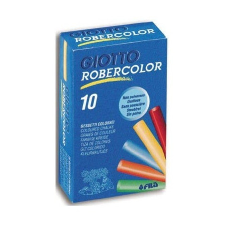 TIZA ROBERCOLOR ANTIPOLVO COLOR C/10U FILA F538900