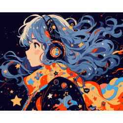 LIENZO ALEX BOG PINTAR POR NUMEROS 40*50 FANTASY GIRL SG-0350