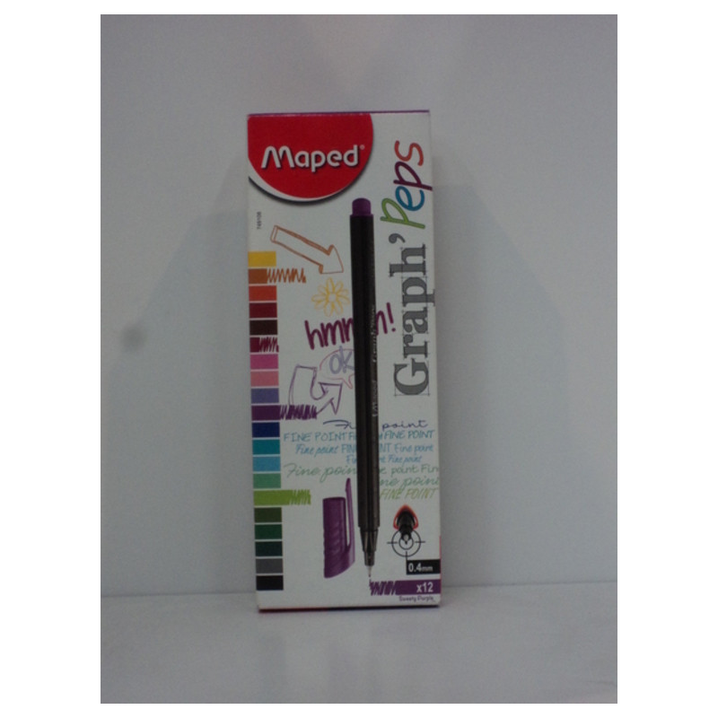 ROTULADOR MAPED GRAPH'PEPS 0,4 VIOLETA C/12U 749108