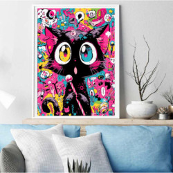 LIENZO ALEX BOG PINTAR POR NUMEROS 40*50 BLACK CAT SG-0358