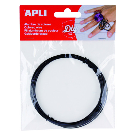 ALAMBRE COLOR NEGRO 1,5MM X 5MTS APLI 14094