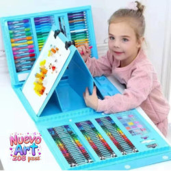 MALETIN DIBUJO ALEX BOG 208 PZAS PLASTICO ARTIST C/ATRIL AZUL AB-1105