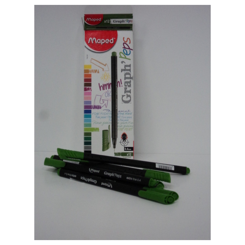 ROTULADOR MAPED GRAPH'PEPS 0,4 VERDE BOSQUE C/12U 749119