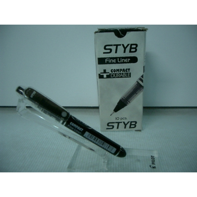 ROTULADOR STYB COMPAC FINE LINER NEGRO C/10U ^