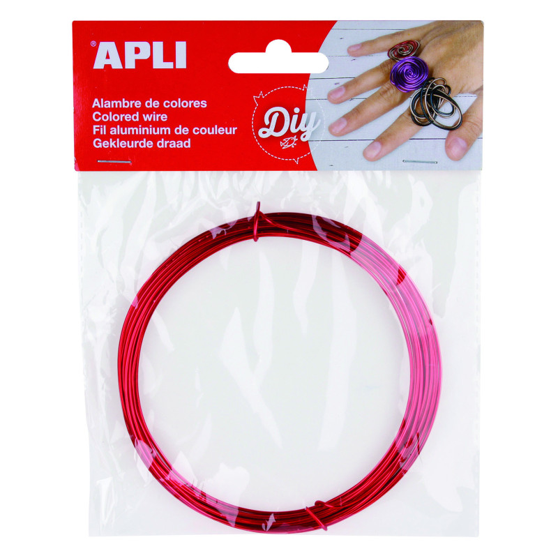 ALAMBRE COLOR ROJO  1,5MM X 5M APLI 14097