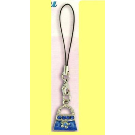 COLGANTE DE MOVIL MISA METAL BOLSITO AZUL 043768 ^
