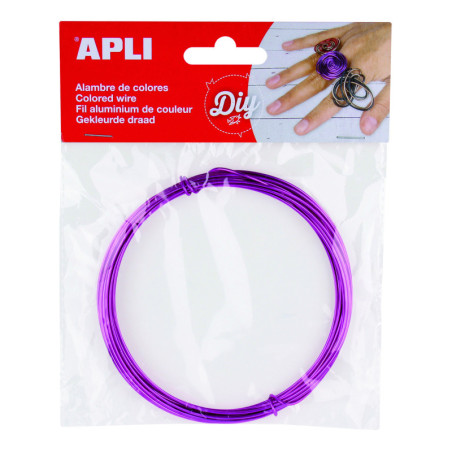 ALAMBRE COLOR ROSA 1,5MM X 5M APLI 14099