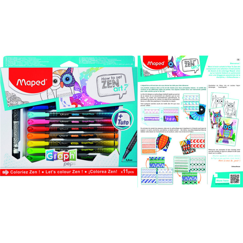 ROTULADOR MAPED GRAPH'PEPS 0,4 SET ZEN ART 897550
