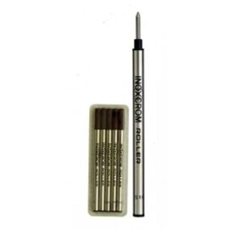 RECAMBIO ROTULADOR INOXCROM ROLLER METAL NEGRO B/5U ^