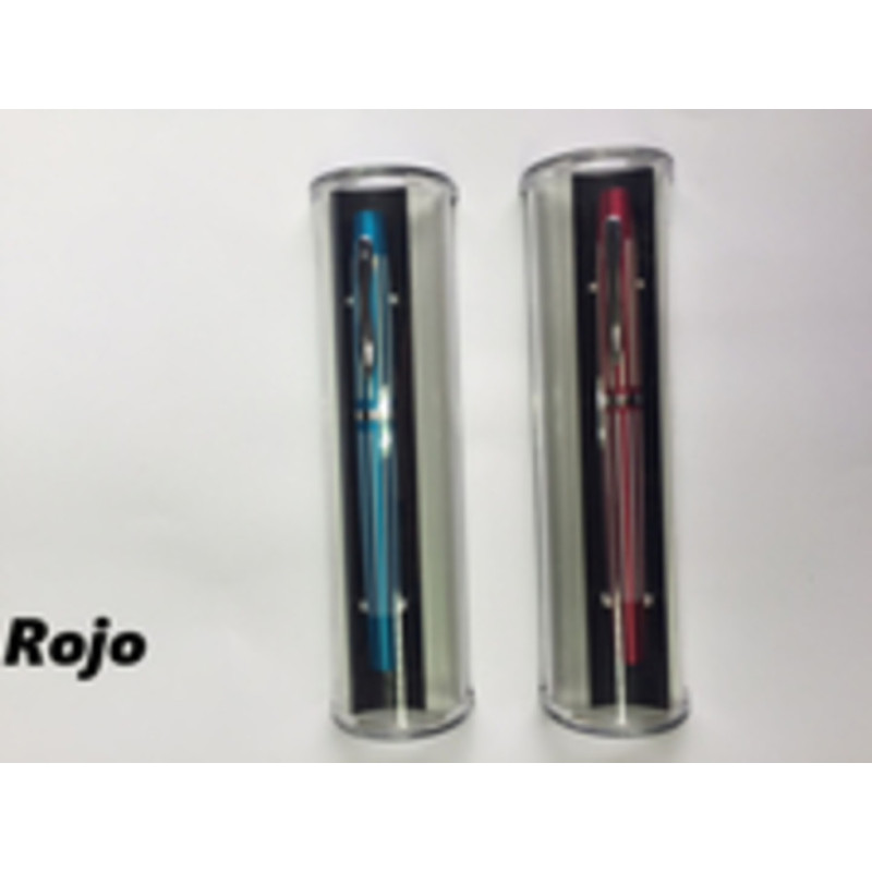 ROTULADOR LEBER ANODIZADO C/RAYAS BLANCAS ESTUCHE ROJO 51429-03 ^