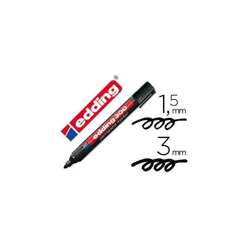 MARCD. EDDING Nº 300  PLASTICO NEGRO C/10U