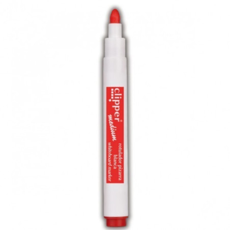 ROTULADOR CLIPPER ALPINO PIZARRA MEDIUM  REDONDA ROJO C/12U PP0302 ^