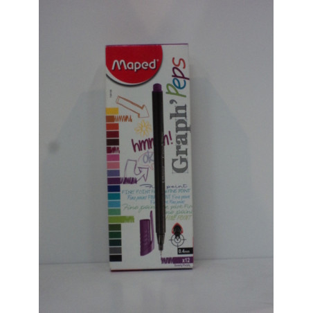ROTULADOR MAPED GRAPH'PEPS 0,4 VIOLETA C/12U 749108