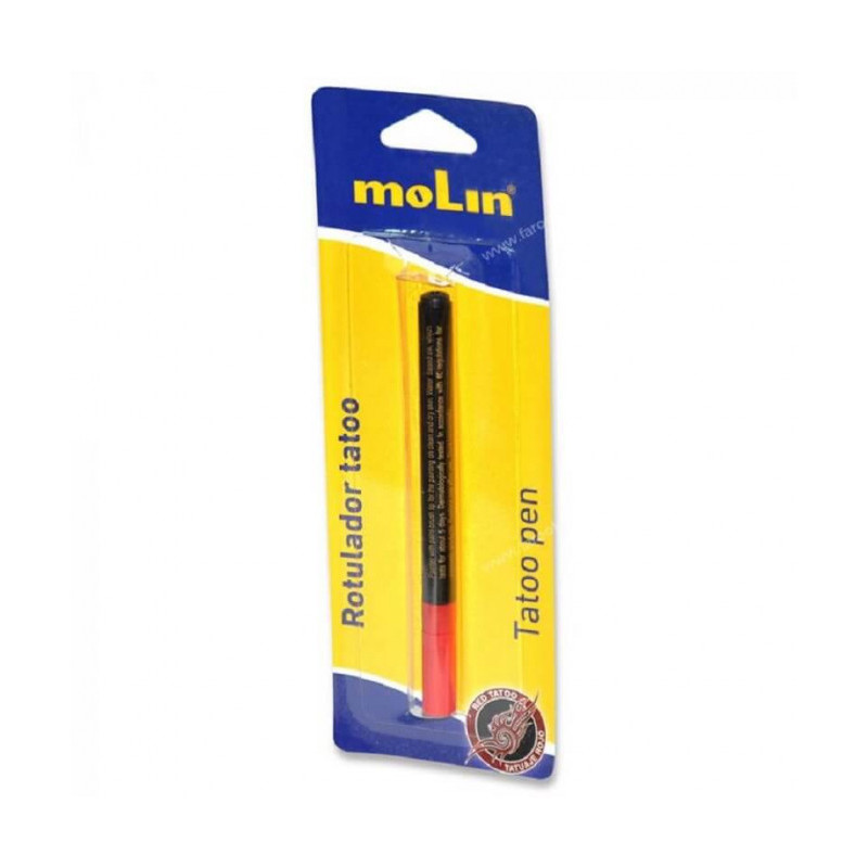 MARCD. MOLIN TATUAJE ROJO PUNTA PINCEL BLISTER UNIDAD RTT280-TT-2
