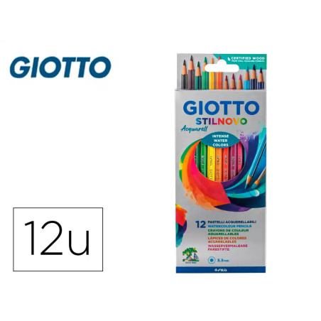 LAPIZ GIOTTO STILNOVO ACUARELABLE 12C FILA