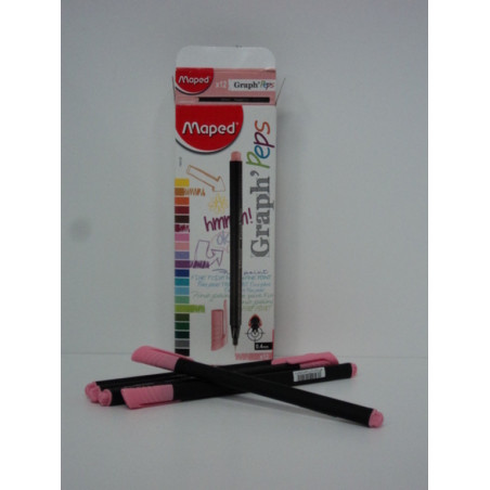 ROTULADOR MAPED GRAPH'PEPS 0,4 ROSA BLUSH  C/12U 749129