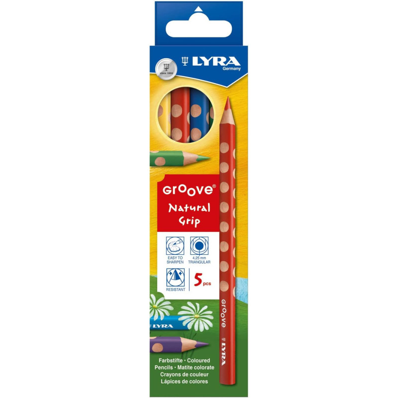 LAPIZ GIOTTO LYRA GROOVE TRIANGULAR 5 COLORES 3811050 FILA