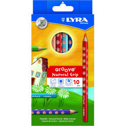 LAPIZ GIOTTO LYRA GROOVE TRIANGULAR 10 COLORES 3811100 FILA