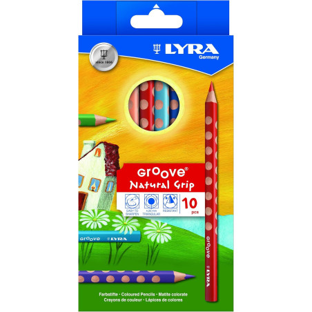 LAPIZ GIOTTO LYRA GROOVE TRIANGULAR 10 COLORES 3811100 FILA