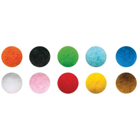POMPONES COLORES SURTIDOS 5CM PACK 52UDS GRAFOP 68012800