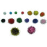 POMPONES BRILLANTES COLORES Y TAMAÑOS SURTIDOS PACK 100UDS GRAFOP 68012900