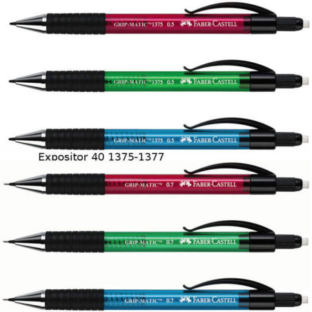 EXPOSITOR PORTAMINAS 0,5MM FABER-CASTELL GRIP MATIC 1375-1377 40U ^
