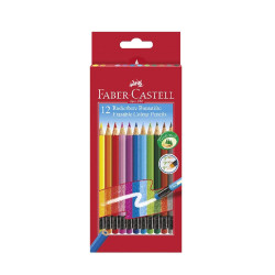 LAPIZ FABER-CASTELL C/GOMA CARTON 12 COLORES ^