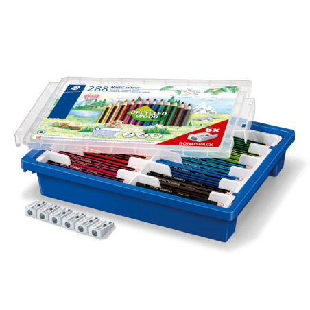 LAPICEROS COLOR NORIS COLOURS CONTENEDOR PP 288 UDS SURTIDOS + 6 SACAP STAEDTLER